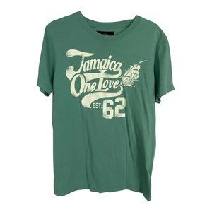 Original Surf Classic Mens Shirt Size M Medium Green Jamaica Love Short Sleeve